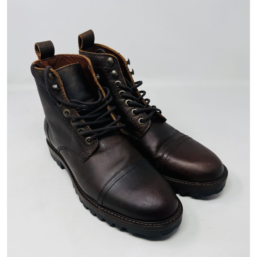Patina Brown Leather Lace Up Boots |‎ Made in Mexico Men's Size 7/40 NWOB